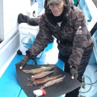 2月8日　午前船は寒サバ〜イカのリレー釣りに出船しました！！。のサムネイル